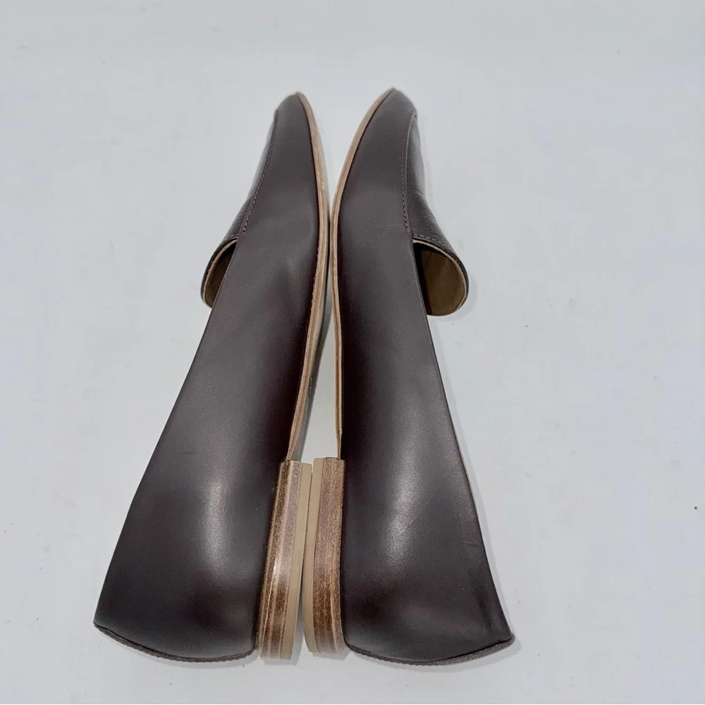 Everlane - women’s Modern point Loafer Burgundy leather‎ slip on flat shoes SZ 7